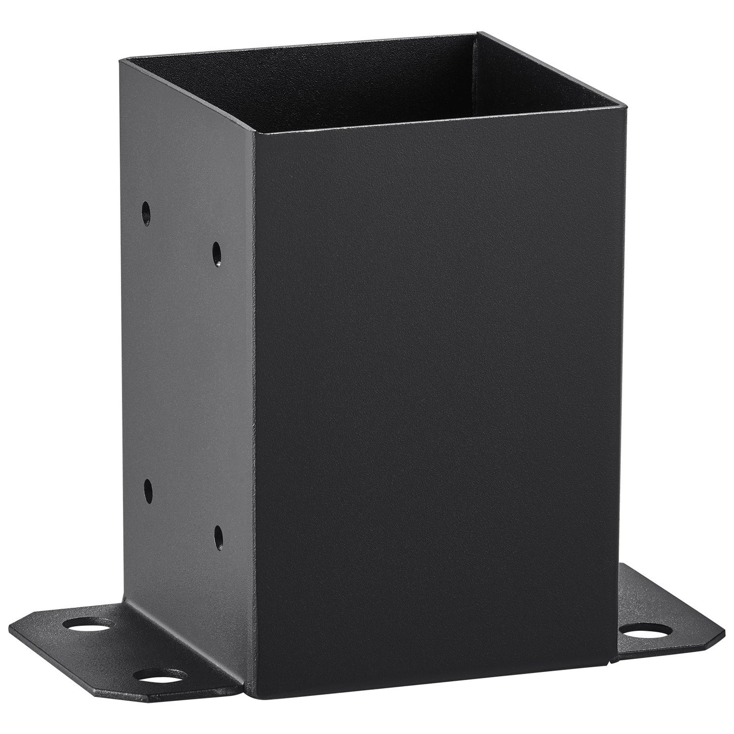 101.6x101.6mm Post Base 10 Pcs, Inner Size 91x91 Post Base Brackets, Heavy Duty Powder-Coated Post Anchor Matte Black Wood Post Brackets For Pavilion Deck Railing Support Deck Base Plate
