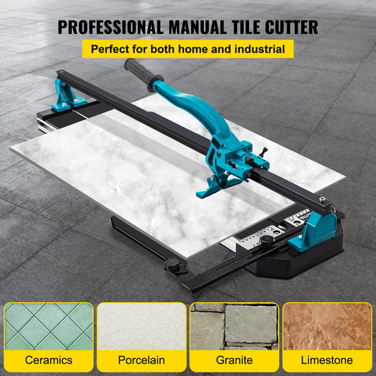 61 Cm Tile Cutter Single Rail Double Brackets Manual Tile Cutter 1.5 Cm Cap W,Precise Laser Manual Tile Cutter Tools For Precision Cutting
