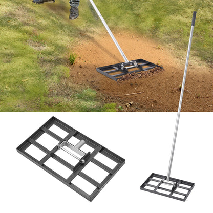 Lawn Leveling Rake, Lawn Leveler With 78 In Handle, 17x10 In Ground Plate, Rust-Resistant Carbon Steel Soil Leveler, 5 Heights Adjustable, Effort Saving Lawn Leveling Tool For Yard Golf Court